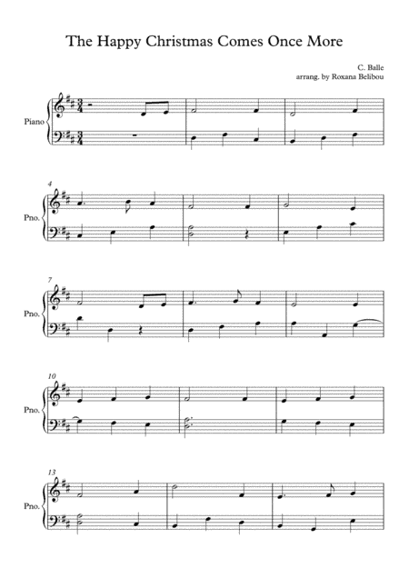 The Happy Christmas Comes Once More (arr. Roxana Belibou)