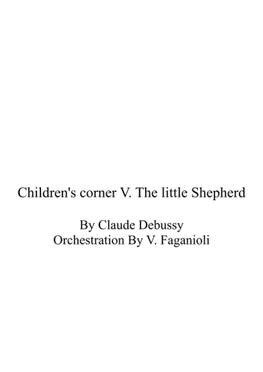 Children's Corner V The little shepherd (arr. Valdeci Faganioli)