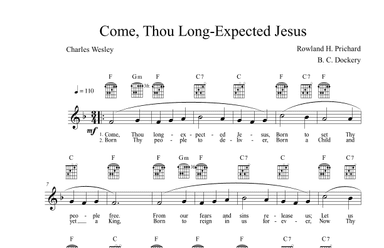 Come, Thou Long-Expected Jesus (Lead Sheet) (arr. B. C. Dockery)