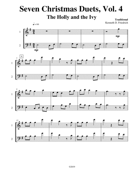 Seven Christmas Duets, Vol. 4 (arr. Kenneth D. Friedrich)