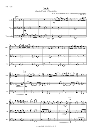 Jireh (arr. Fabio Britto)