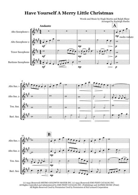 Have Yourself A Merry Little Christmas (arr. Kayleigh Huelin)