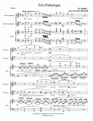 Trio Pathetique (arr. Gary Bricault)