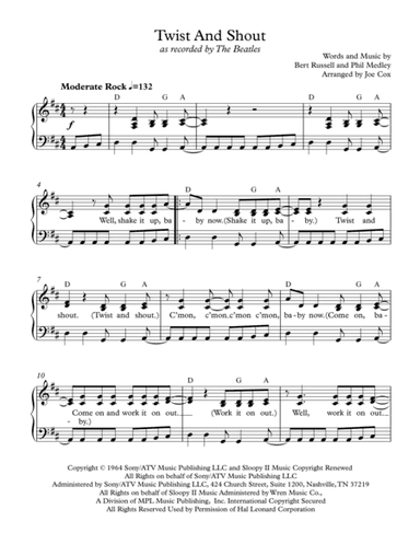 Twist And Shout (arr. Joe Cox)