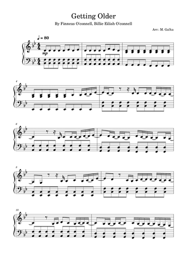 Getting Older (arr. M. Galka)