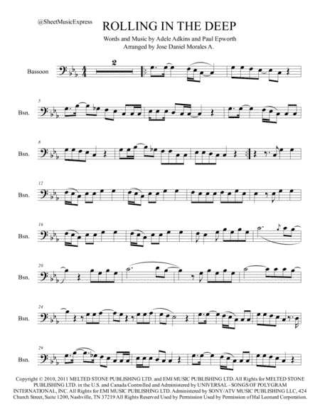 Rolling In The Deep (arr. Jose Daniel Morales A.)