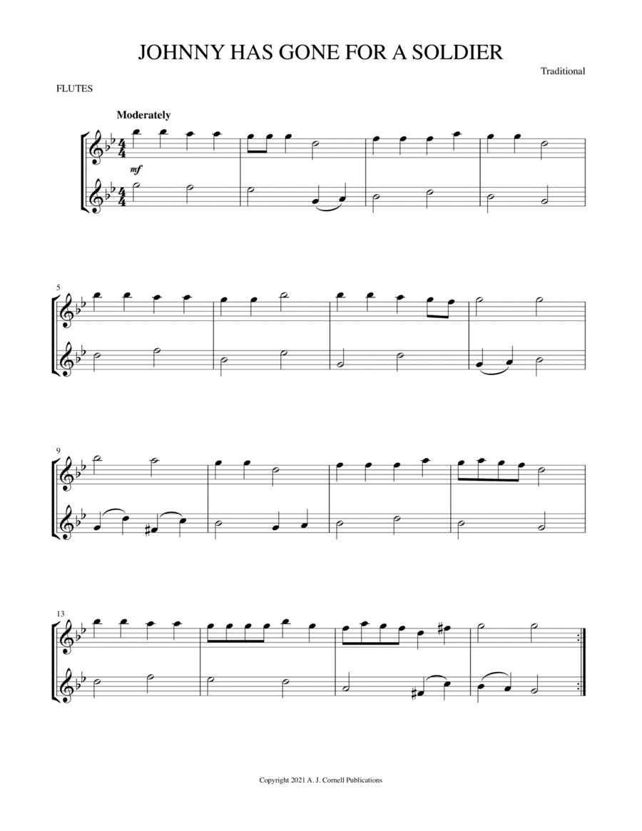 Johnny Has Gone for a Soldier (arr. Mark Phillips)