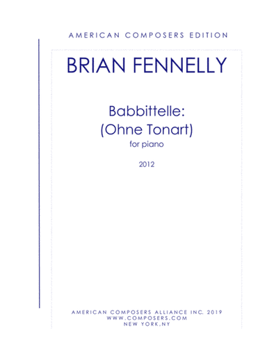 [Fennelly] Babbittelle (Ohne Tonart)