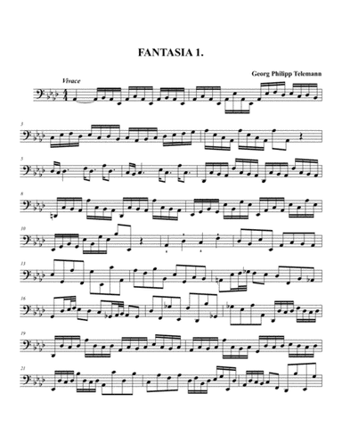 Telemann 12 Fantasies for Bass Trombone (arr. Philip Brink)