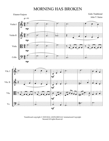 Morning Has Broken (arr. John T Sarno)