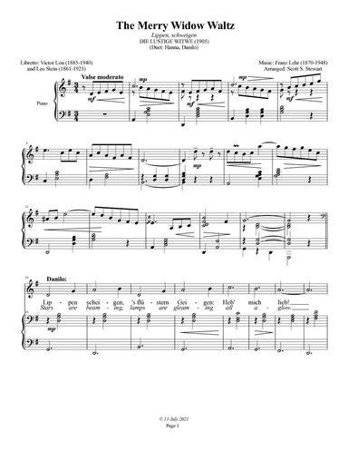 The Merry Widow Waltz - Duet (soprano/tenor or lyric baritone) (arr. Scott S. Stewart)