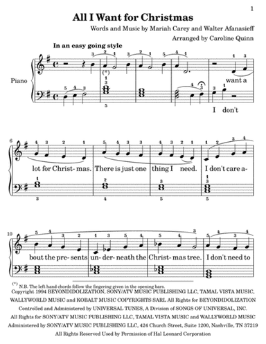 All I Want For Christmas Is You (arr. Caroline Quinn)