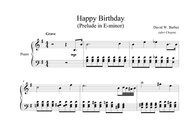 Happy Birthday (Prelude in E-minor)