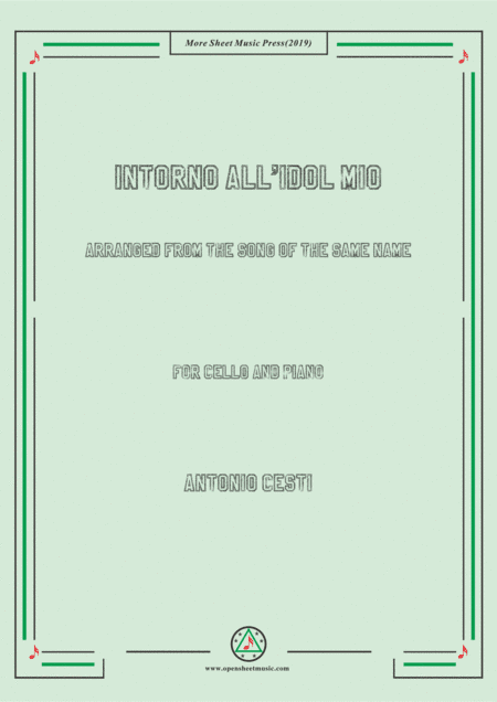 Cesti-Intorno all'idol mio, for Cello and Piano (arr. MSM)