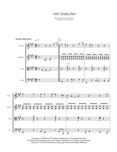 Oh! Darling (arr. Joe Deninzon)