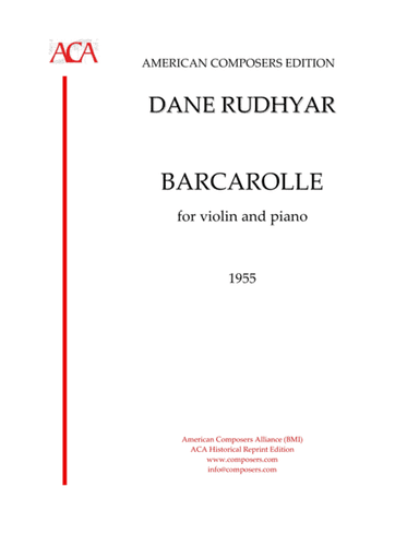 [Rudhyar] Barcarolle