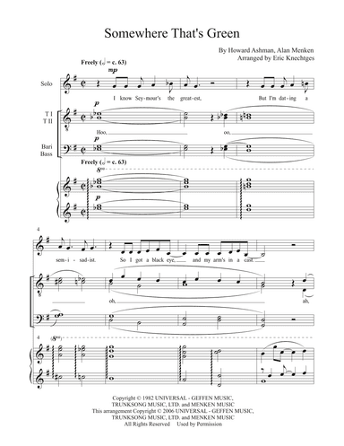 Somewhere That's Green (arr. Eric Knechtges)
