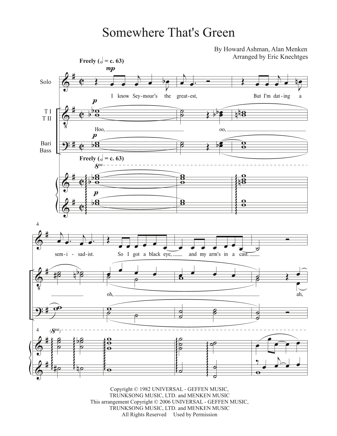 Somewhere That's Green (arr. Eric Knechtges)