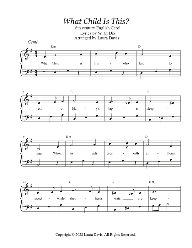 What Child Is This? (arr. Laura Davis)