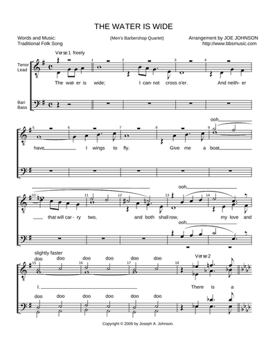 The Water Is Wide (arr. Joseph Johnson)