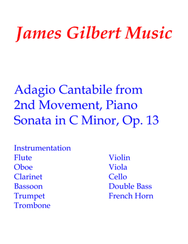 Adagio Cantabile (Beethoven) (arr. James Gilbert)