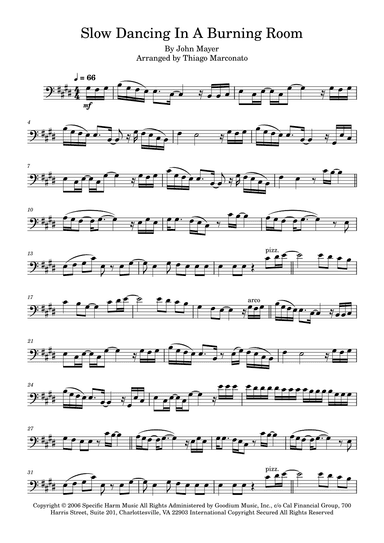 Slow Dancing In A Burning Room (arr. Thiago Marconato)