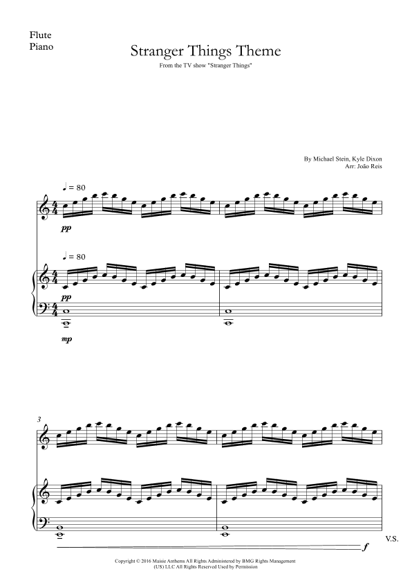 Stranger Things Main Title Theme (arr. João Reis)