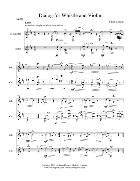 Dialog for Whistle and Violin