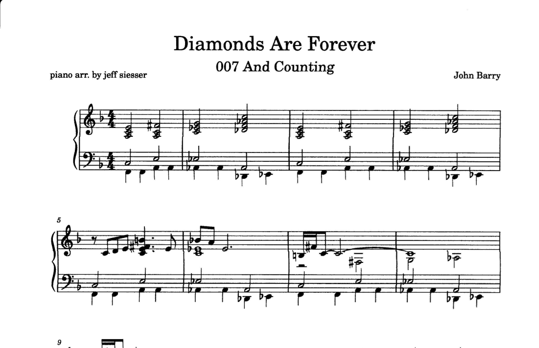 Diamonds Are Forever (cues) (arr. jeff siesser)