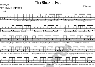 Tha Block Is Hot (arr. COPYDRUM)