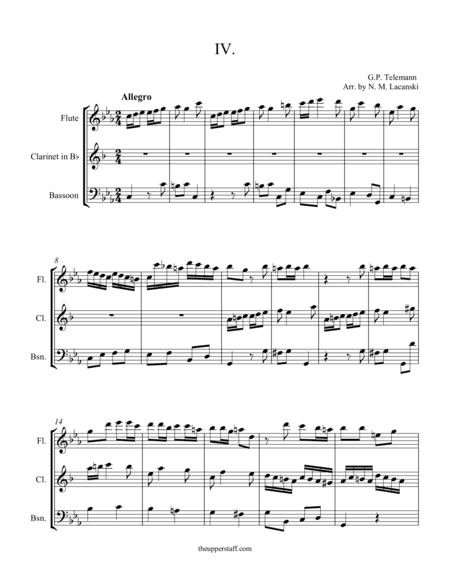 Sonata in C Minor Movement IV (arr. Nick Lacanski)