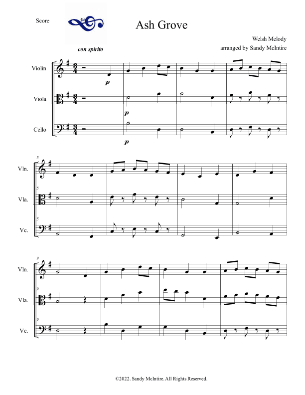 Ash Grove (arr. arranged by Sandy McIntire)