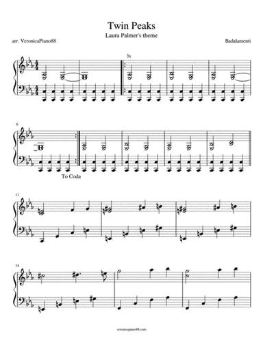 Laura Palmer's Theme (arr. VeronicaPiano88)