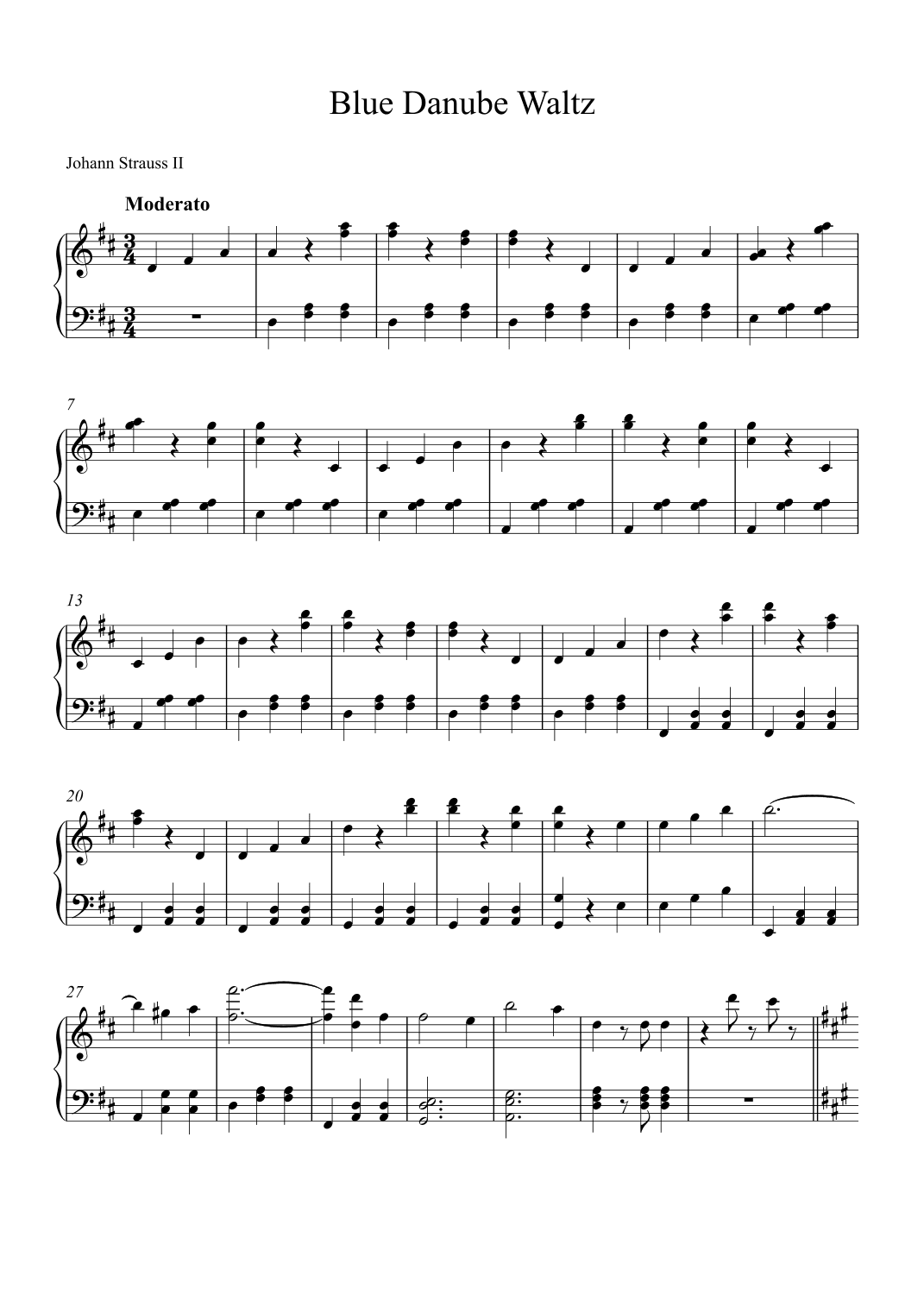 Blue Danube Waltz (arr. Alex Nunes Rodrigues)