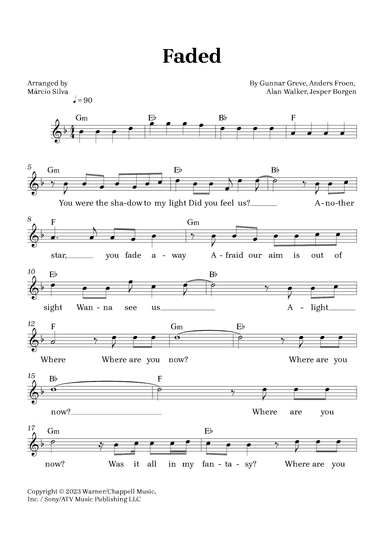 Faded (arr. Márcio Silva)