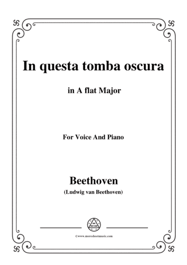 Beethoven-In questa tomba oscura in A flat Major,for voice and piano (arr. MSM)