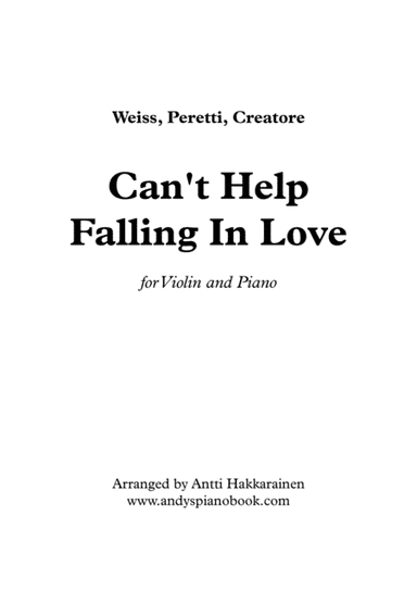 Can't Help Falling In Love (arr. Antti Hakkarainen)