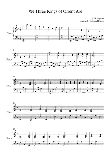 We Three Kings of Orient Are (arr. Roxana Belibou)