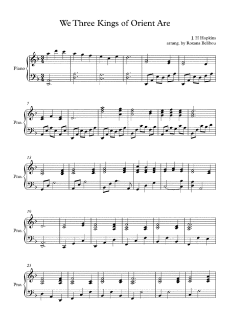 We Three Kings of Orient Are (arr. Roxana Belibou)