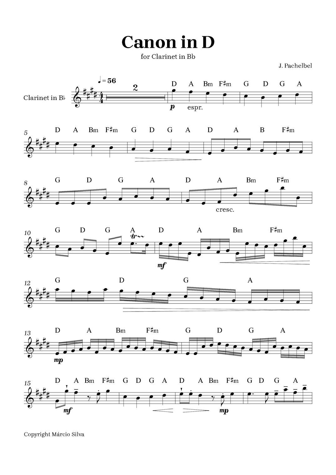 Canon in D (arr. Márcio Silva)