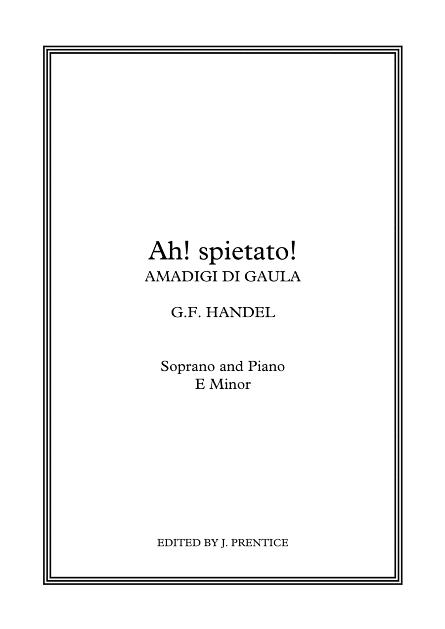 Ah! spietato - Amadigi di Gaula (E Minor) (arr. Jonathan Prentice)