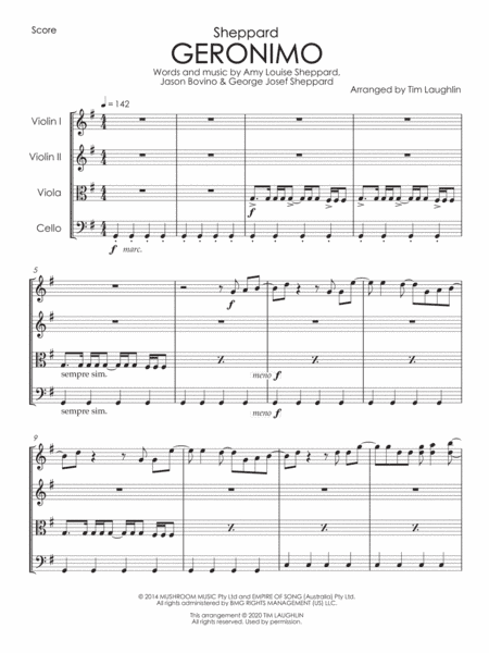 Geronimo (arr. Tim Laughlin)