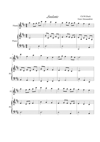 Andante. Flute and piano (arr. Ester Alessandrini)