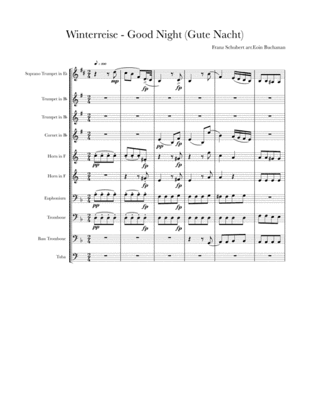 Good Night arr for 10 piece brass (arr. Eoin Buchanan)