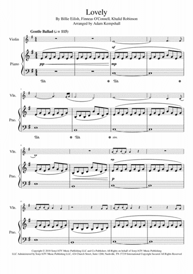 Lovely (arr. Adam Kempshall)