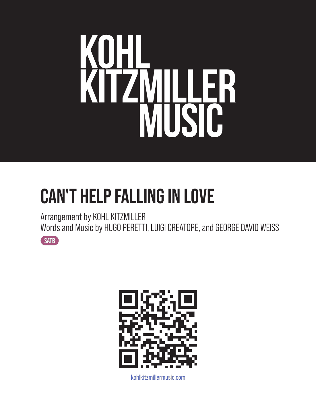 Can't Help Falling In Love (arr. Kohl Kitzmiller)
