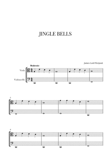 Jingle Bells for Viola and Cello (arr. Cadenza Editions)