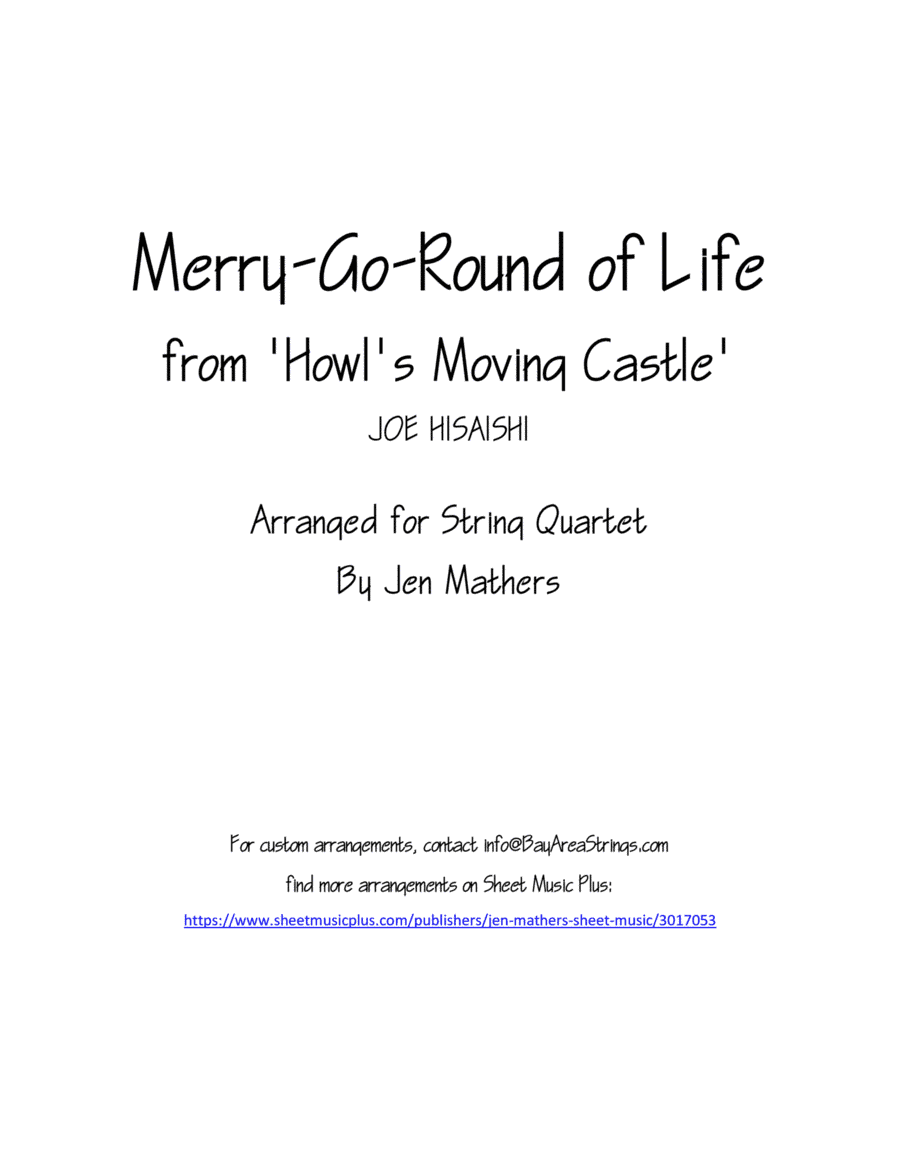 Merry-go-round Of Life (arr. Jen Mathers)