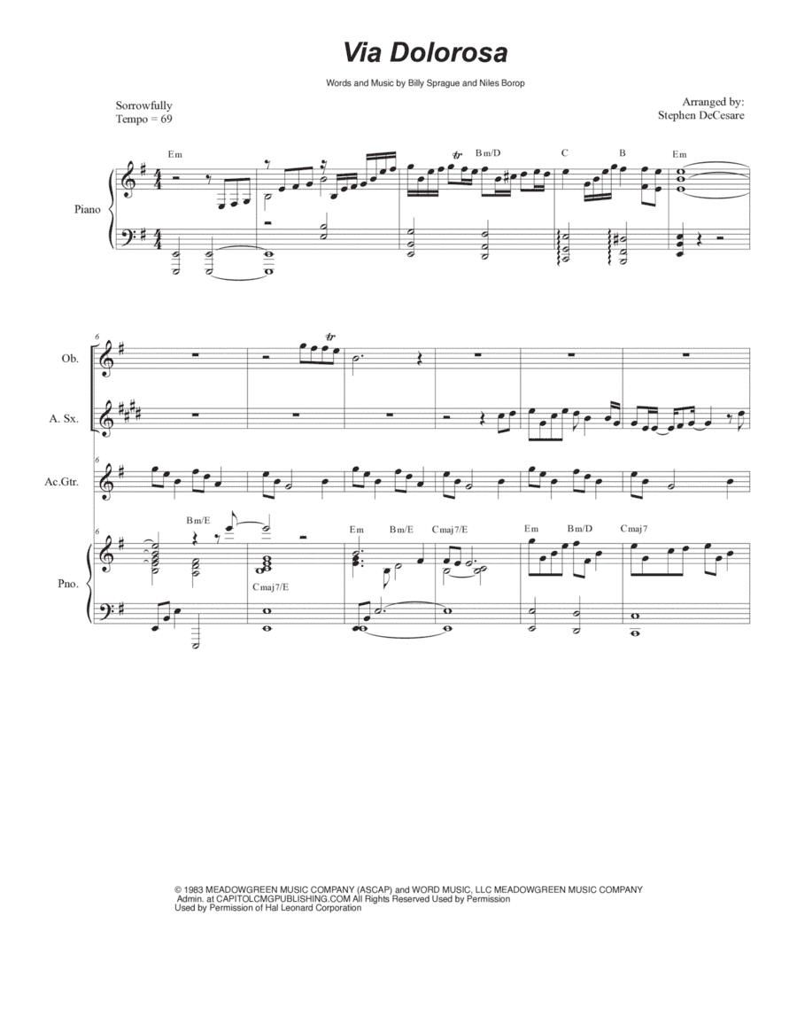 Via Dolorosa (arr. Stephen DeCesare)