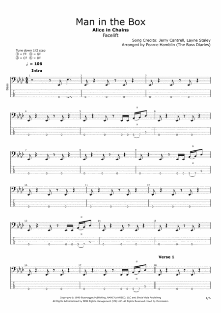 Man In The Box (arr. The Bass Diaries)